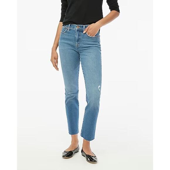 NEW J. Crew Women’s Size 10 (30) Essential straight jean in‎ all-day stretch NWT - Picture 1 of 9